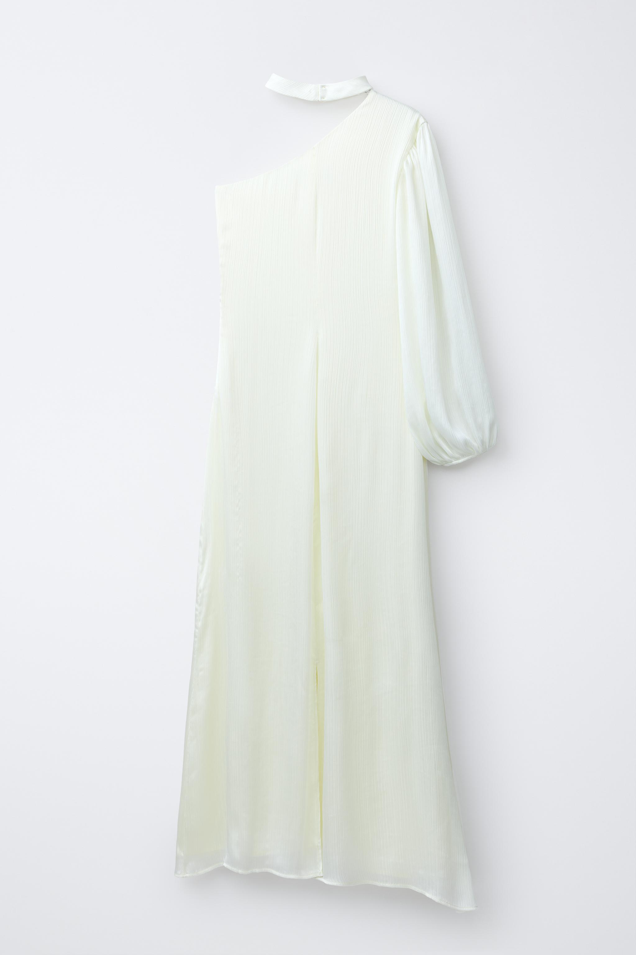 ASYMMETRIC SATIN EFFECT DRESS
